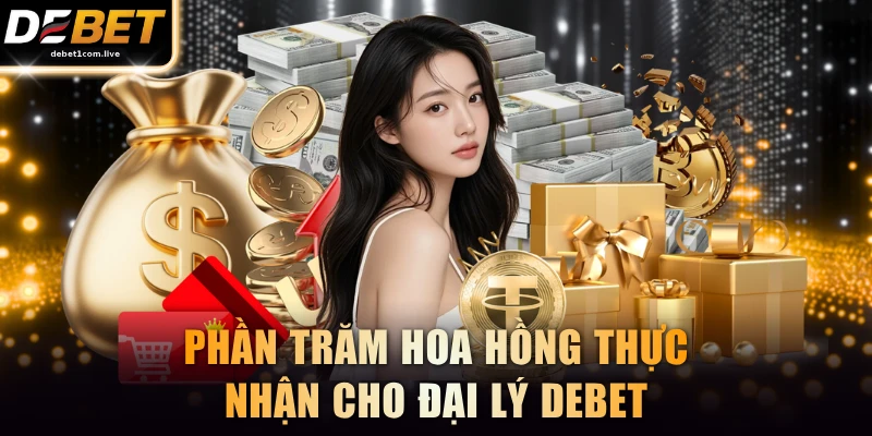 Phần trăm hoa hồng thực nhận cho đại lý DEBET